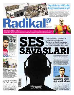 Radikal Gazetesi February 3, 2014 kapağı