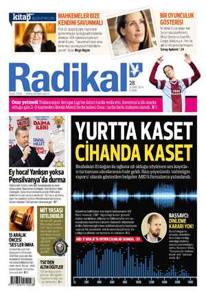 Radikal Gazetesi 28 Şubat 2014 kapağı