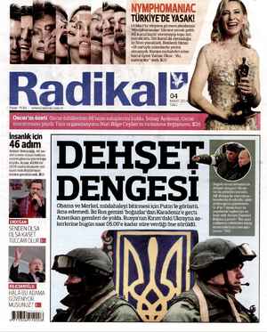 Radikal Gazetesi 4 Mart 2014 kapağı