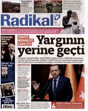 Radikal Gazetesi 6 Mart 2014 kapağı
