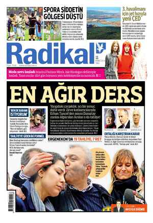 Radikal Gazetesi 11 Mart 2014 kapağı