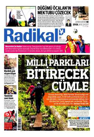 Radikal Gazetesi 19 Mart 2014 kapağı