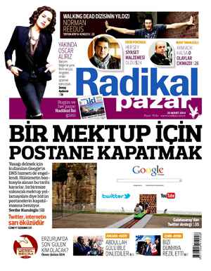 Radikal Gazetesi 23 Mart 2014 kapağı