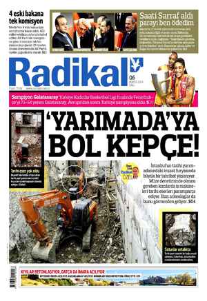 Radikal Gazetesi 6 Mayıs 2014 kapağı