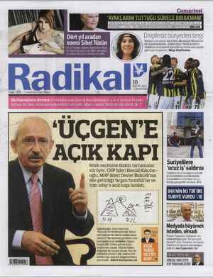 Radikal Gazetesi 10 Mayıs 2014 kapağı