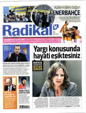 Radikal Gazetesi 12 Mayıs 2014 kapağı