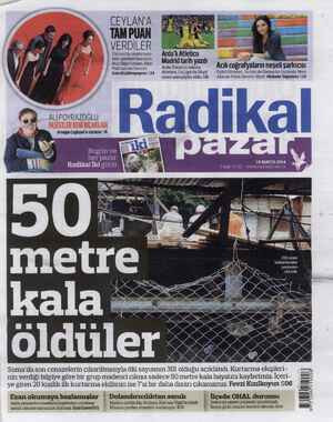 Radikal Gazetesi 18 Mayıs 2014 kapağı