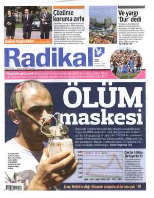 Radikal Gazetesi 22 Mayıs 2014 kapağı