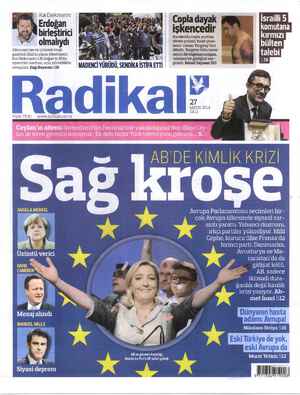 Radikal Gazetesi 27 Mayıs 2014 kapağı