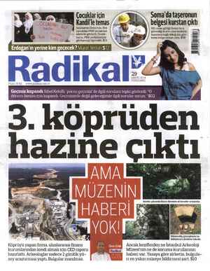 Radikal Gazetesi 29 Mayıs 2014 kapağı