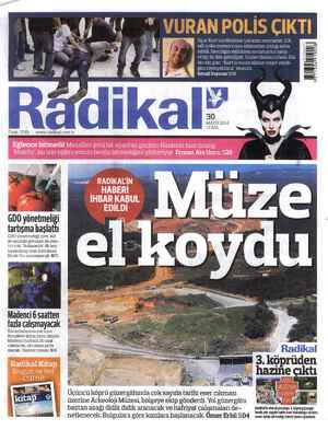 Radikal Gazetesi May 30, 2014 kapağı