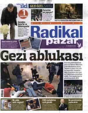 Radikal Gazetesi June 1, 2014 kapağı
