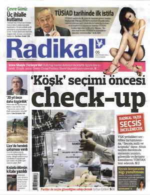 Radikal Gazetesi June 5, 2014 kapağı