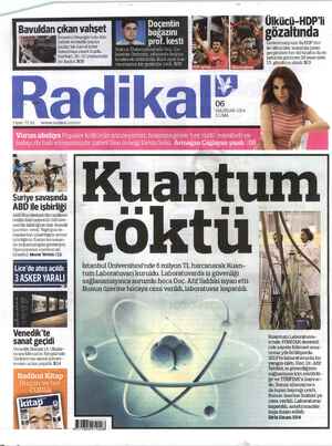 Radikal Gazetesi 6 Haziran 2014 kapağı