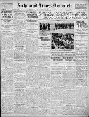 Richmond Times Dispatch Newspaper 14 Kasım 1914 kapağı
