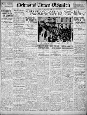 Richmond Times Dispatch Newspaper 18 Kasım 1914 kapağı