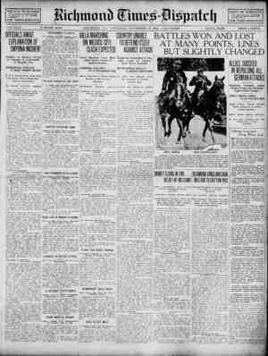 Richmond Times Dispatch Newspaper 19 Kasım 1914 kapağı