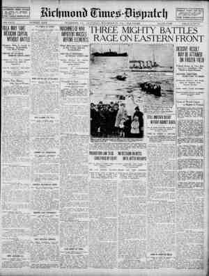Richmond Times Dispatch Newspaper 21 Kasım 1914 kapağı