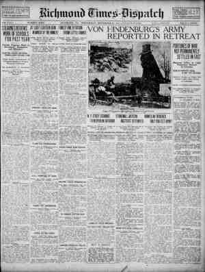 Richmond Times Dispatch Newspaper 25 Kasım 1914 kapağı