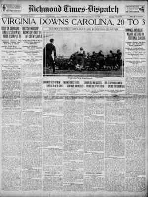 Richmond Times Dispatch Newspaper 27 Kasım 1914 kapağı