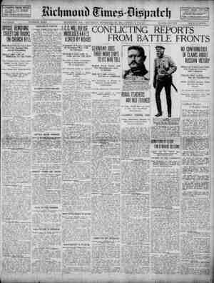 Richmond Times Dispatch Newspaper 28 Kasım 1914 kapağı