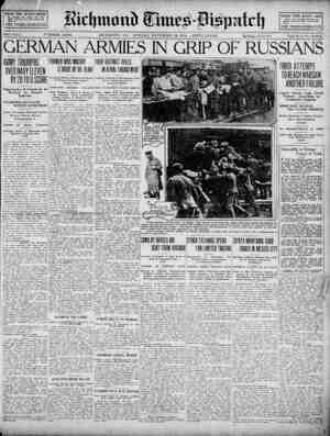 Richmond Times Dispatch Newspaper 29 Kasım 1914 kapağı