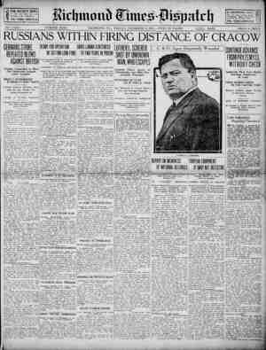 Richmond Times Dispatch Newspaper 4 Aralık 1914 kapağı