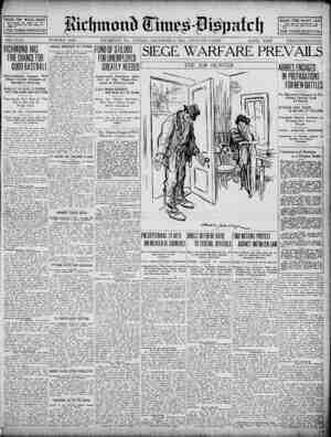 Richmond Times Dispatch Newspaper 6 Aralık 1914 kapağı
