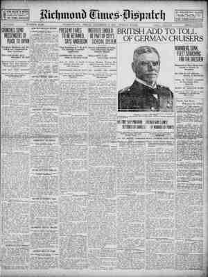Richmond Times Dispatch Newspaper 11 Aralık 1914 kapağı