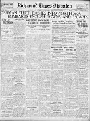 Richmond Times Dispatch Newspaper 17 Aralık 1914 kapağı