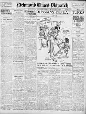 Richmond Times Dispatch Newspaper 6 Ocak 1915 kapağı