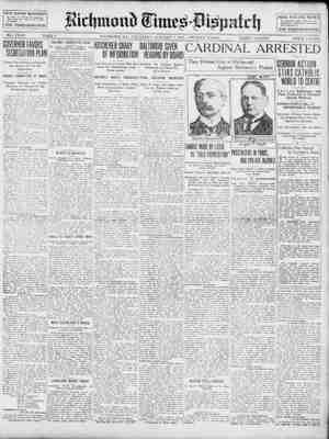 Richmond Times Dispatch Newspaper 7 Ocak 1915 kapağı