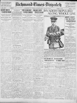 Richmond Times Dispatch Newspaper 8 Ocak 1915 kapağı