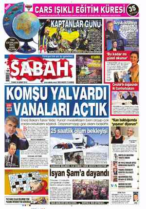 Sabah sayfa 1