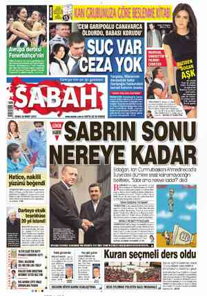 Sabah sayfa 1