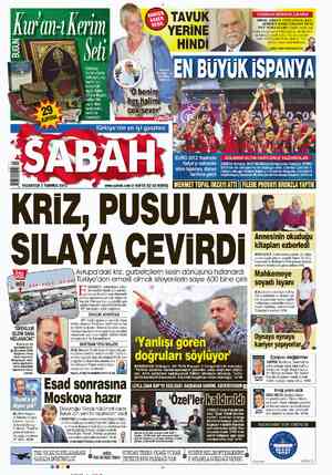 Sabah sayfa 1