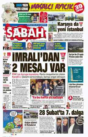 Sabah sayfa 1