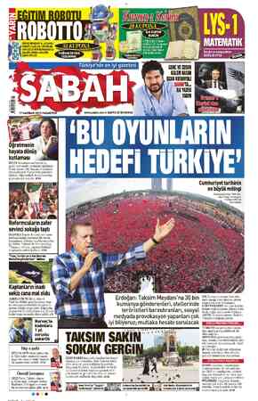 Sabah sayfa 1