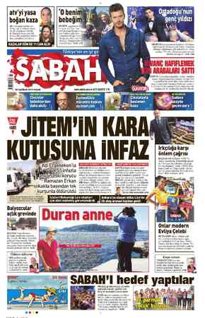  atv'yi yasa boğan kaza . atv çalışanlarından Ali Genç, eşi Yurdagül Genç ve iki çocuğuyla birlik- te Sinop'ta kaza geçirdi