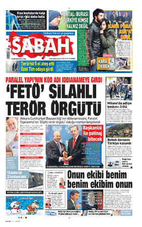 Sabah sayfa 1
