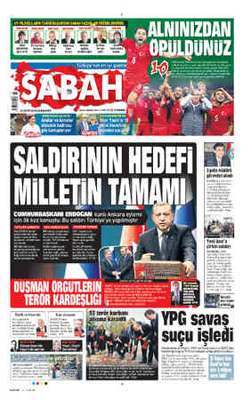  AY-YILDIZLILARIN TARİHİ BAŞARISINI SABAH YAZARI bi Dönleln a aa D , Allah Bir kişi hariç — Milliler Helalolsun Herkesin...