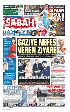 Sabah sayfa 1
