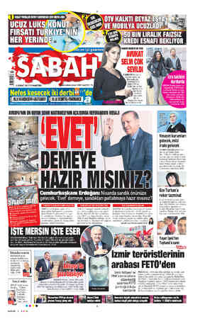 Sabah sayfa 1