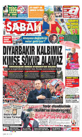  CEVABLAR ERTES GUNU GAZETENİDE — FİLM VCD'LERİ .w. Anayasa değişikliği neler getiriyor? CUMHURBASKANI ERDOĞAN DIYARBAKIR'DAN