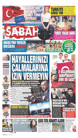  —3 13TEMMUZ 2021 SALI ANAI)DI.II'NIIN YÜKSELEN DEĞERİ — (/' SABAH'İN dev yazar kadrosu, Selçuklu'nun kalbi, Osman- U'nın...