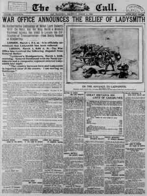 The San Francisco Call Newspaper March 1, 1900 kapağı