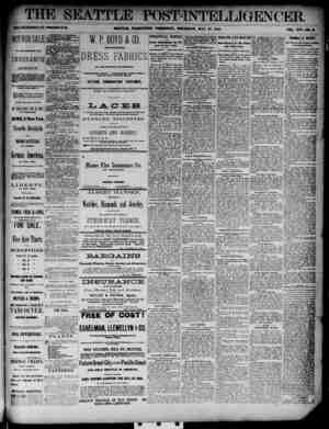 The Seattle Post-Intelligencer Newspaper May 17, 1888 kapağı