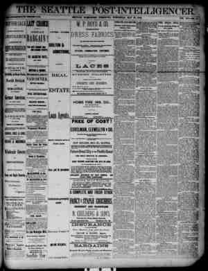 The Seattle Post-Intelligencer Newspaper May 23, 1888 kapağı