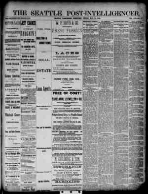 The Seattle Post-Intelligencer Newspaper May 25, 1888 kapağı