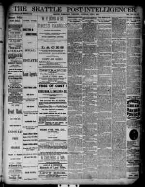 The Seattle Post-Intelligencer Newspaper June 2, 1888 kapağı
